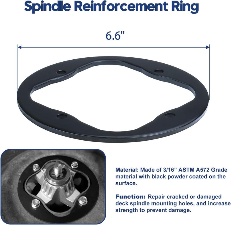 GUSUHAWK 2 Pack Pre-Greased 918-04822B Spindle with Reinforcement Ring Replaces 918-04822A, 91804822B, 918-04822, 618-04822A, 618-04822B for LTX 1040, LTX 1042, LT4200, LT1500, PYT9000, Z6000 Tractors - Image 4